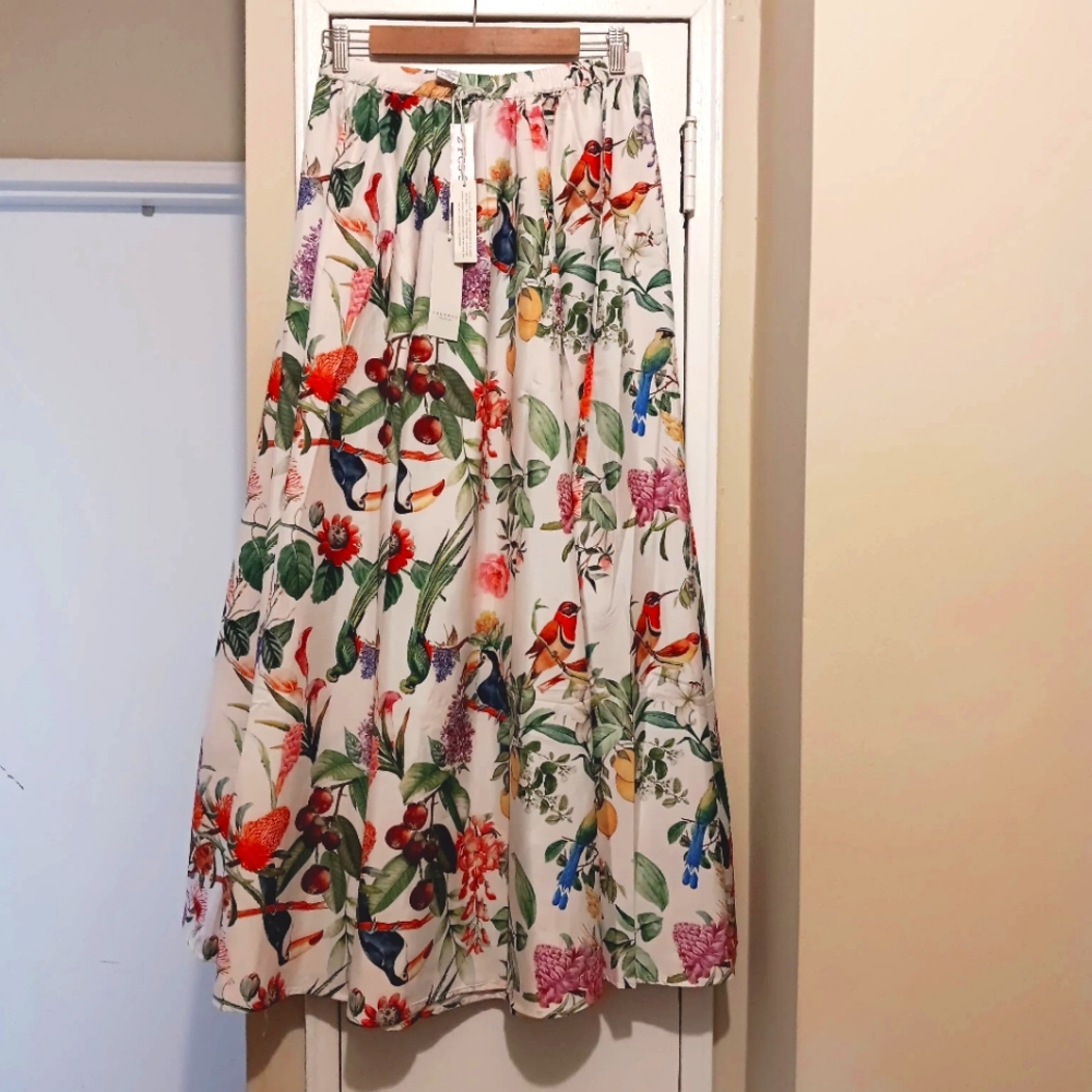 Calypso St Barth Tropical Print Maxi Skirt Set Size S - Picture 2 of 16